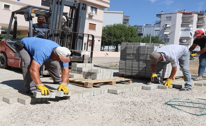 Menderes'ten parke taş seferberliği