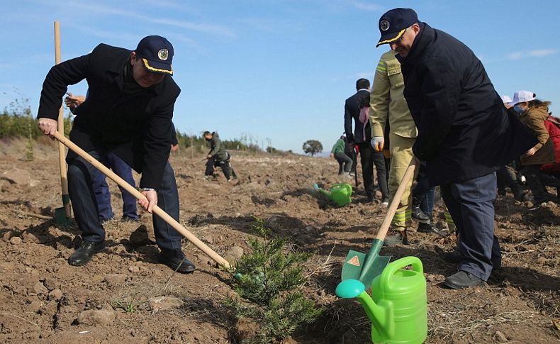 Bergama’da 6 bin fidan toprakla buluştu