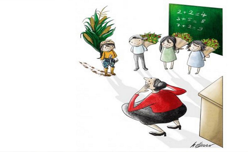 Çeşmeli öğretmenin karikatürü dünyanın ilk 50'sinde