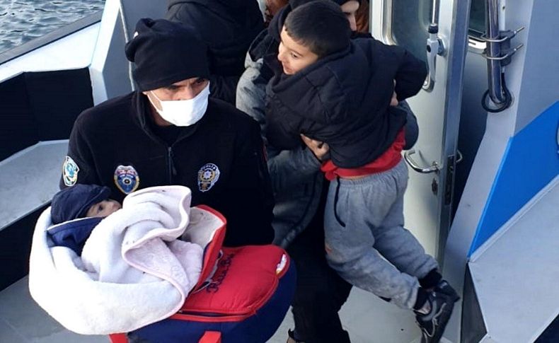 Donmak üzere olan mültecileri deniz polisi kurtardı