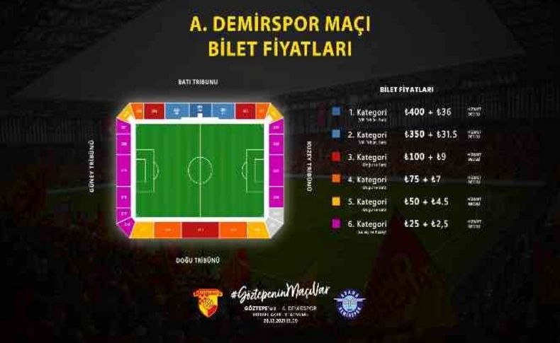 Göztepe - Adana Demirspor maçının biletleri satışa çıkıyor