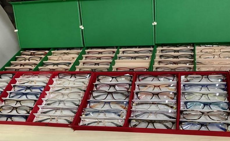 Piyasa değeri 600 bin TL kaçak gözlükler ele geçirildi