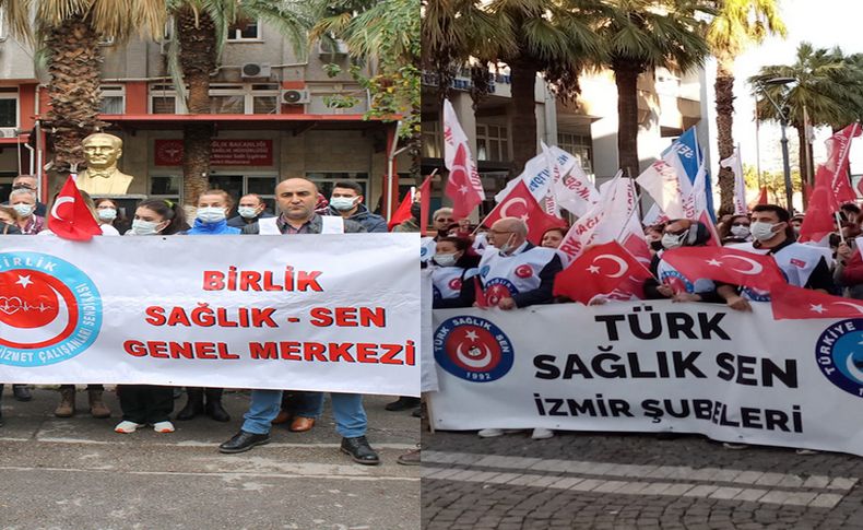 İzmir'de sağlıkçılar iş bıraktı