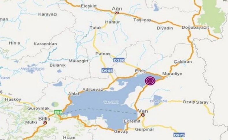 Van'da 4,9 büyüklüğünde deprem