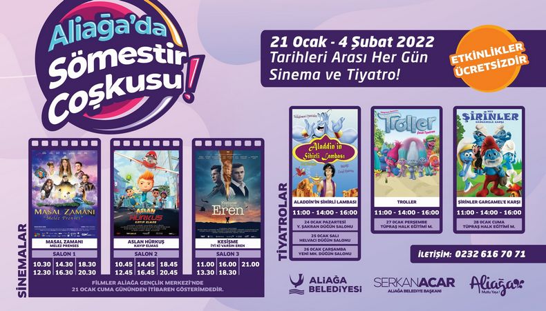 Aliağa Belediyesinden öğrencilere sömestir sürprizi