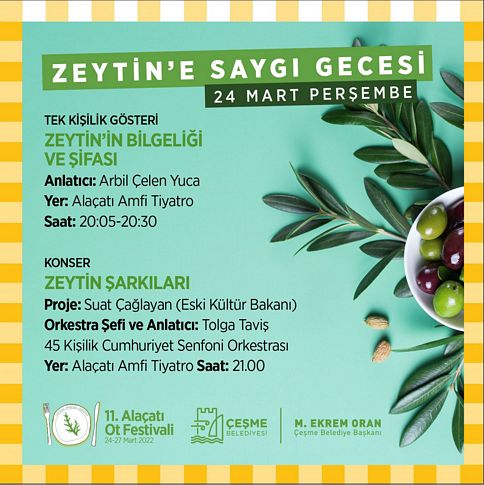 Alaçatı Ot Festivali’nde “Zeytin’e saygı”