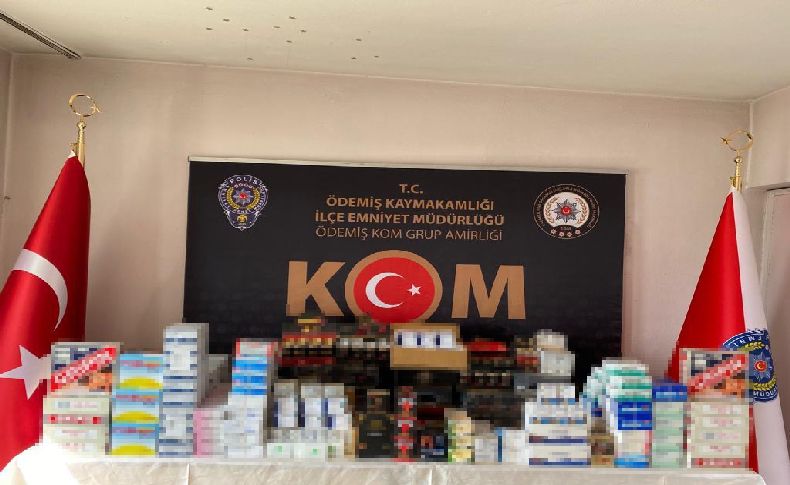 İzmir'de piyasaya sürülmeye hazır binlerce sahte ilaç ele geçirildi