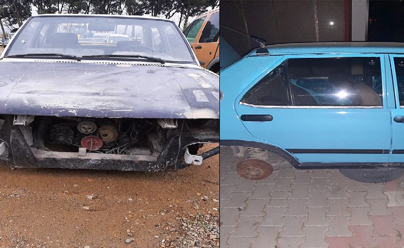 İzmir’de çaldıkları araçları parçalayıp satan çeteye operasyon