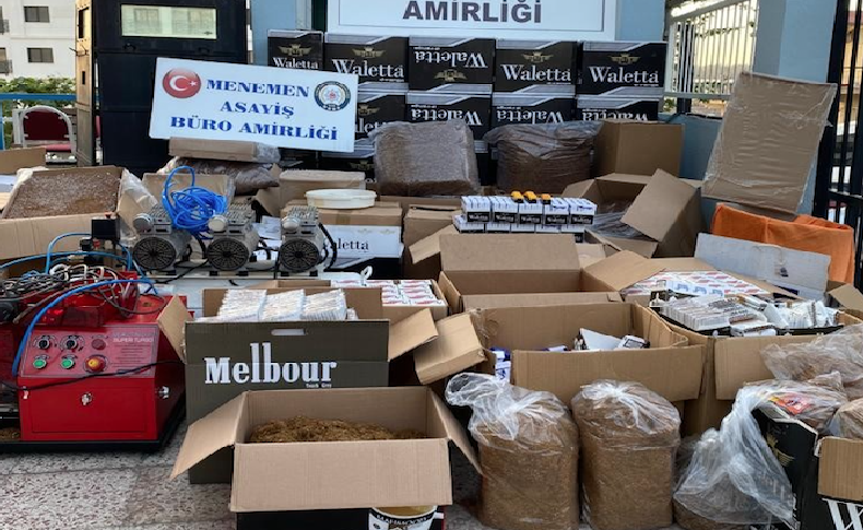 İzmir’de iki ayrı adrese kaçak tütün operasyonu: 3 gözaltı