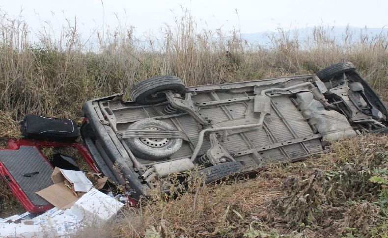 Ödemiş’te minibüs devrildi: 11 yaralı