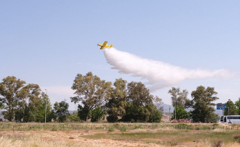 İzmir’de konuşlanan yangın uçakları göreve başladı