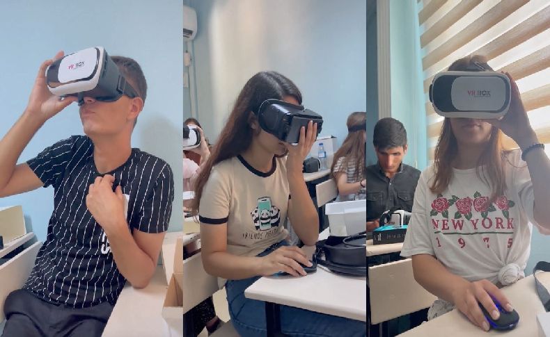 Öğrencilere sanal gerçeklik gözlükleriyle üniversiteler tanıtıldı