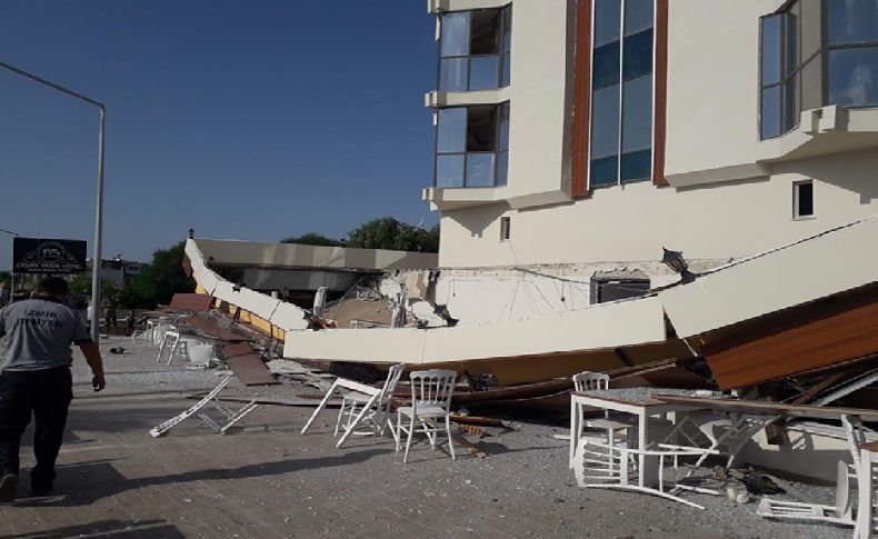 Turizm cennetinde otelin terası çöktü: Faciadan dönüldü!