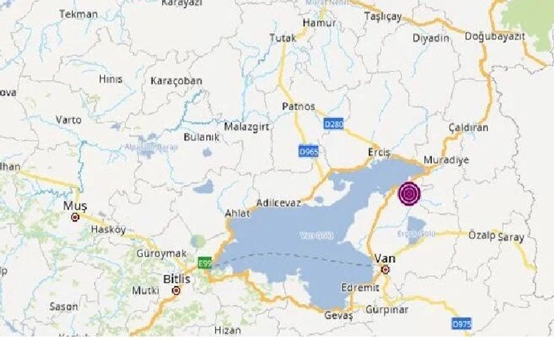 Van'da 5 büyüklüğünde deprem