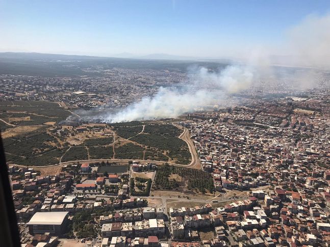 İzmir’deki yangına 6 dakikada müdahale