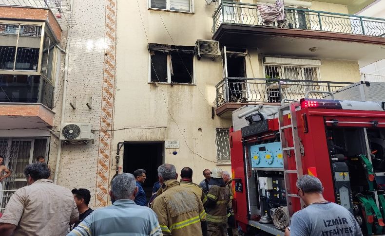 İzmir'de yatağa bağımlı hastanın kaldığı evde yangın paniği