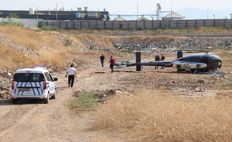 İzmirli iş adamının helikopteri yan yattı: 2 yaralı