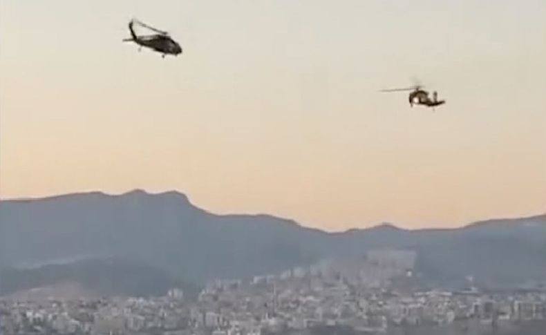 İzmir'de helikopterler zeybek oynadı