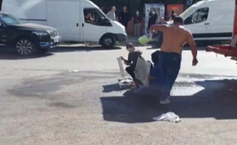 İzmir'de korku dolu anlar, benzin döküp çocuklarını yakmaya kalkıştı