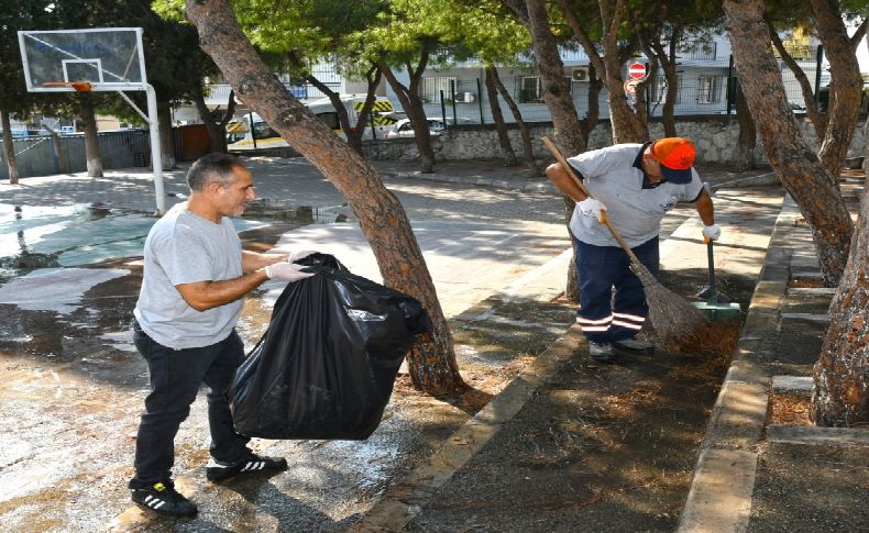 Karabağlar'dan eğitime temizlik desteği