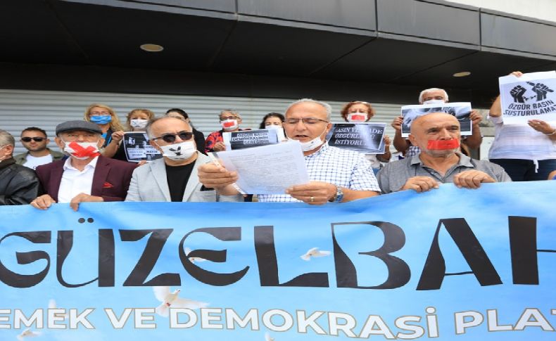 Güzelbahçe’de Sansür Yasası protesto edildi