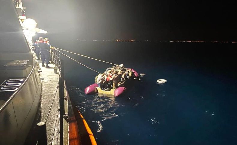 İzmir açıklarında 38 göçmen kurtarıldı