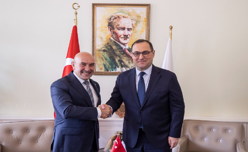 Soyer Gürcistan’ın Ankara Büyükelçisi Giorgi Janjgava’yı ağırladı