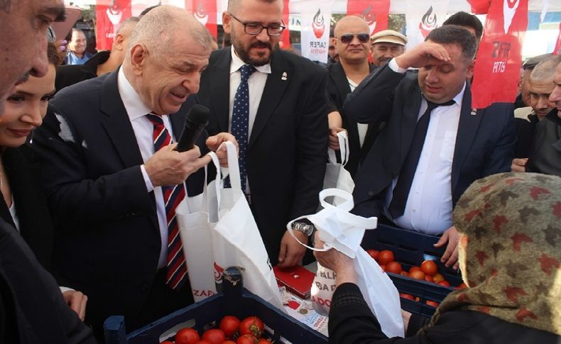 Ümit Özdağ Denizli'de 1 liraya domates sattı!