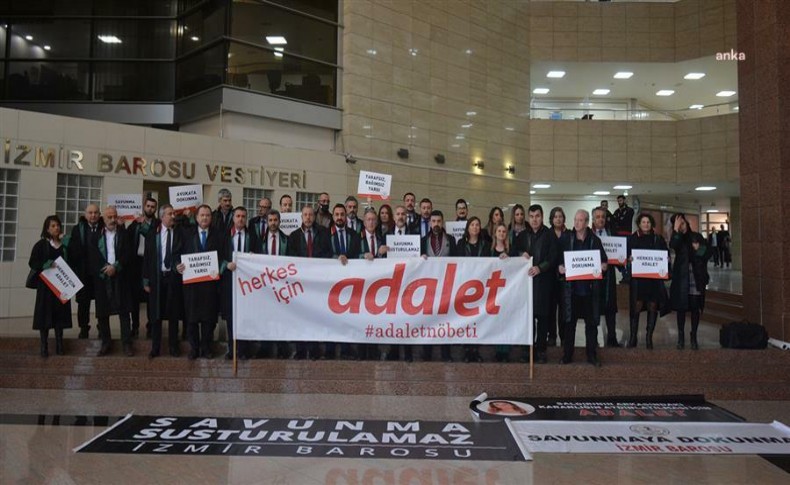 Baro başkanlarından İzmir'de 'Adalet Nöbeti'