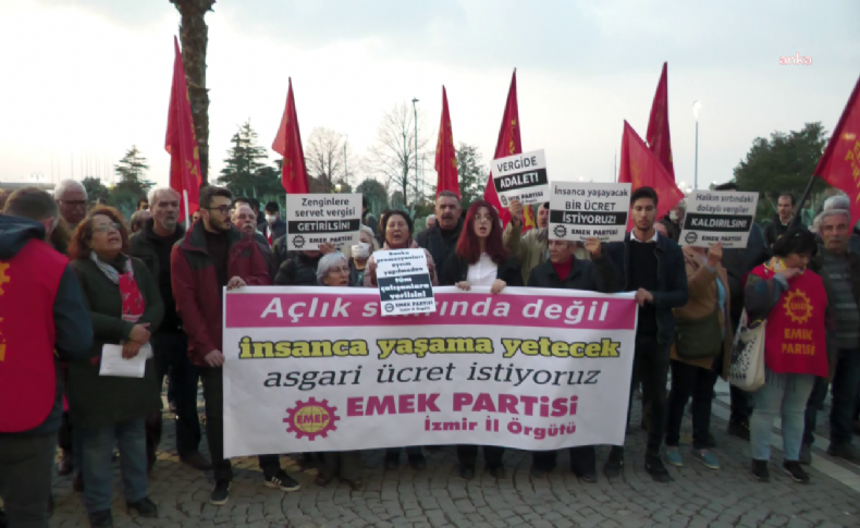 İzmir'de 'asgari ücret' çağrısı: Açlığı kabul etmiyoruz