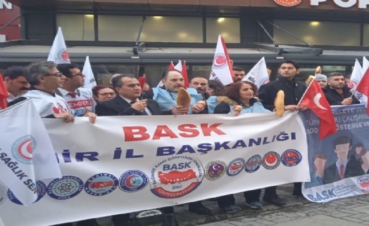 BASK yüzde 30'luk maaş zammına karşı iş bıraktı