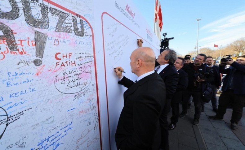 CHP’li büyükşehir belediye başkanları ‘Haysiyet Duvarı'nda bir araya geldi