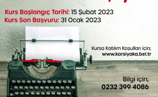 Karşıyaka Belediyesi “Yazarlık Atölyesi” başlıyor