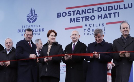 Kılıçdaroğlu, Akşener ve Davutoğlu, metro hattı açılışına katıldı