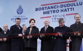 Kılıçdaroğlu, Akşener ve Davutoğlu, metro hattı açılışına katıldı