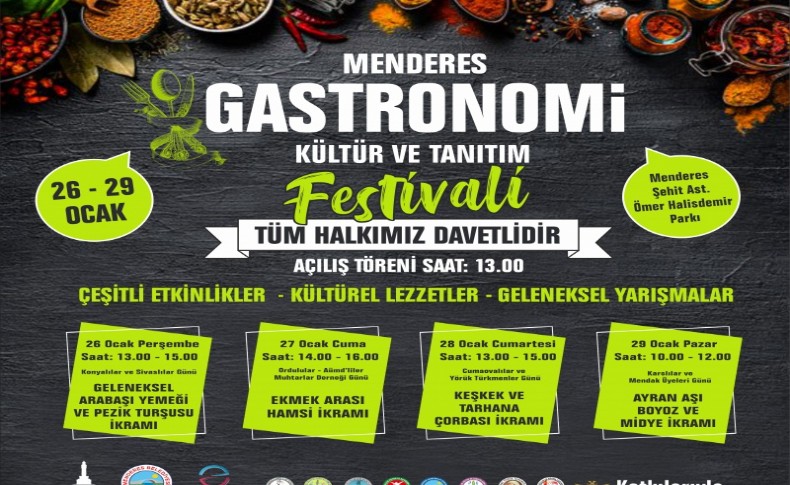 Menderes’te Gastronomi Kültür ve Tanıtım Festivali rüzgarı