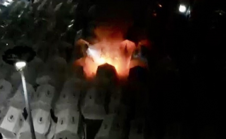 Osmaniye'de çadır kentte yangın çıktı