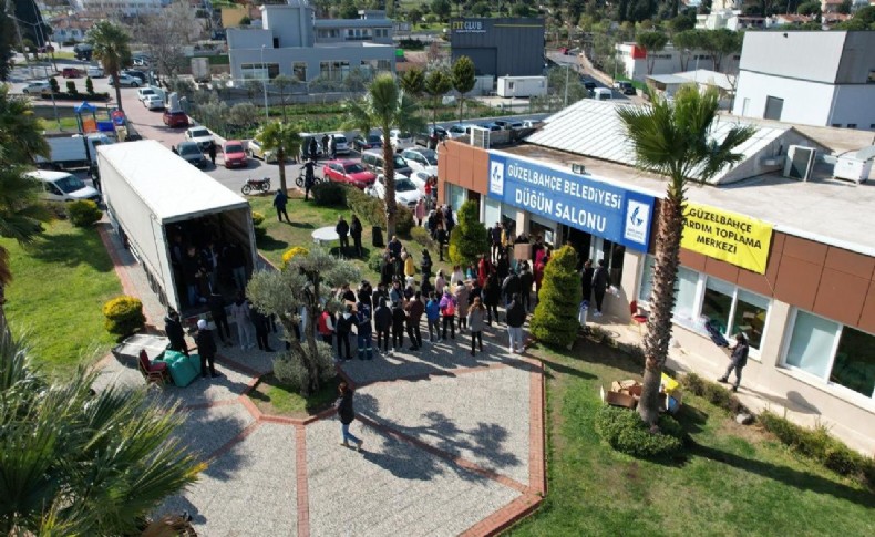 Güzelbahçe’den yardım araçları yola çıktı