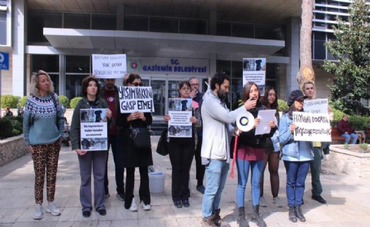 Hayvanseverlerden Gaziemir Belediyesinde protesto