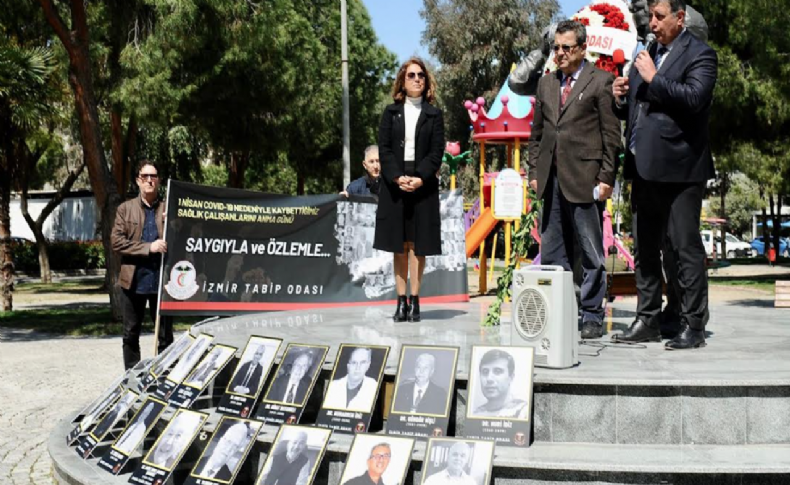 Pandemide yaşamını yitiren sağlık çalışanları Karşıyaka'da anıldı