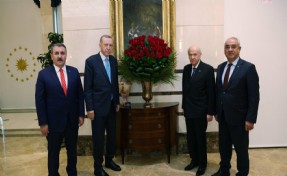 Bahçeli, Destici ve Aksakal'dan, Erdoğan'a 'geçmiş olsun' ziyareti