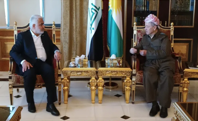 HÜDA PAR Genel Başkanı Yapıcıoğlu, Erbil'de Barzani ile görüştü
