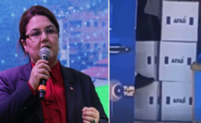 AFAD’ın kolisi Bakan Yanık’ın propaganda aracından çıktı