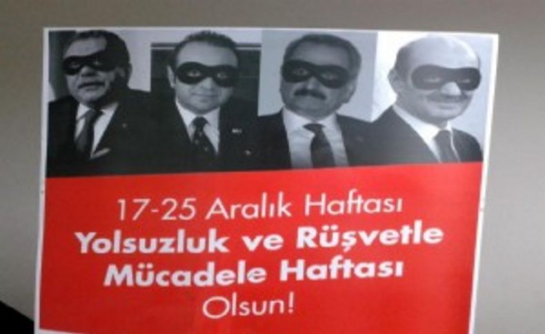 CHP'den maskeli afiş