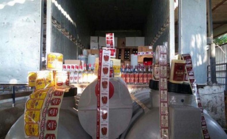 Sahte içki üretim çiftliğine baskın