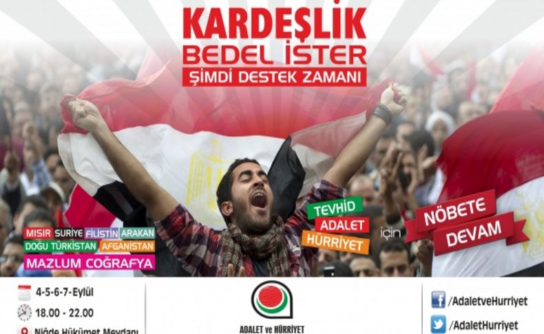 'Adalet ve Hürriyet Hareketi'nden Hükümet Meydanı’nda miting