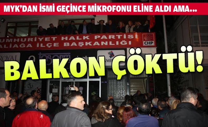 Aday gösterildiğini sandı balkon konuşması yaptı!