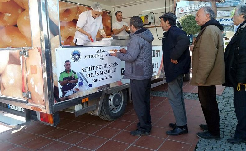 Aliağa'da Şehit Fethi Sekin için lokma hayrı