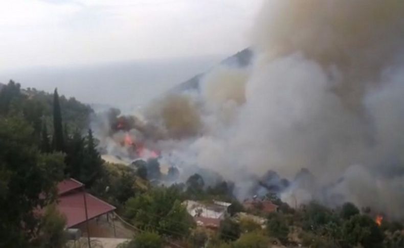 Anamur'da orman yangını: 50 ev tahliye edildi