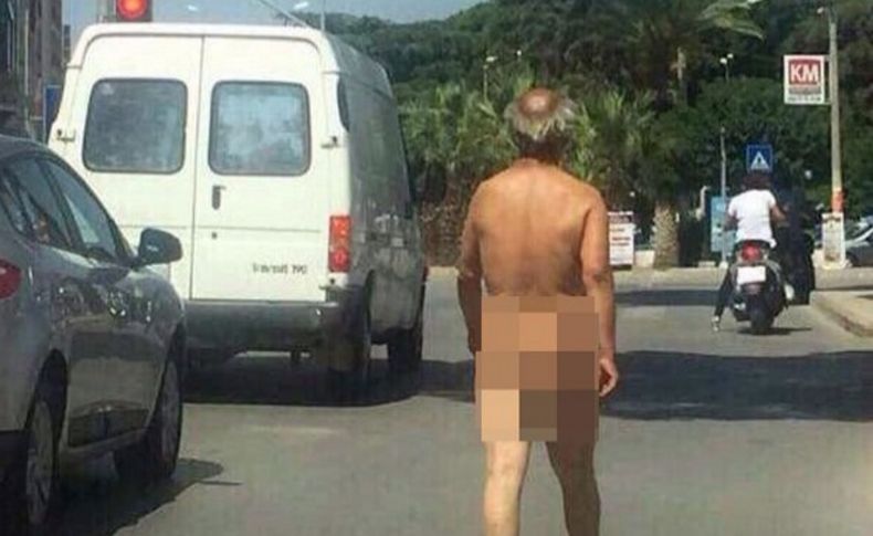 Aşırı sıcak delirtti, çırılçıplak soyundu